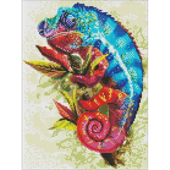 УЦІНКА! Алмазна мозаїка "Яскравий хамелеон" AMO7457-UC 30х40 см