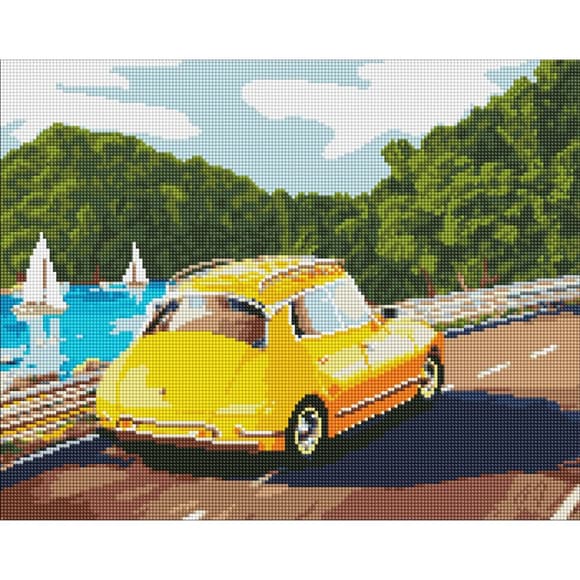 УЦІНКА! Алмазна мозаїка "Яскрава подорож" AMO7735-UC з АВ стразами 40х50 см