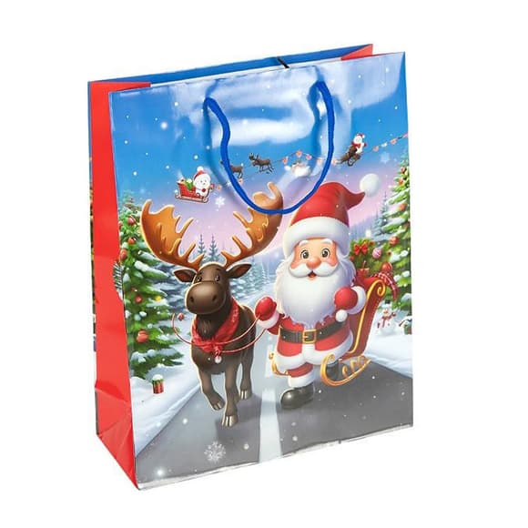 Пакет подарунковий "Новий Рік" 2576-1-1 розмір 18х21,5х8 см