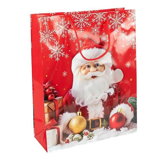 Пакет подарочный "Новый год" 2565-2-1 размер 26х32х10 см  