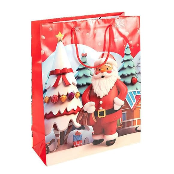 Пакет подарочный "Новый год" 2571-2-4 размер 26х32х10 см  