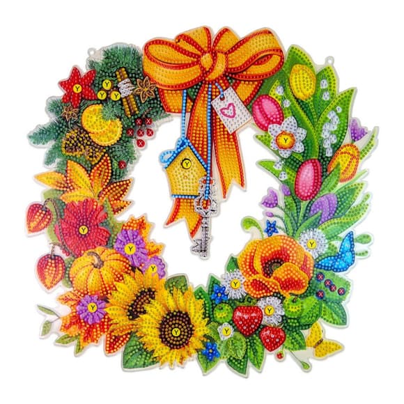 Алмазна мозаїка "Віночок - Цілий рік" HHE13843, 30х30 см