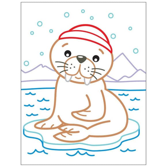 Дитячі кольорові розмальовки "Пінгвіненя" 18701, 2-3 роки