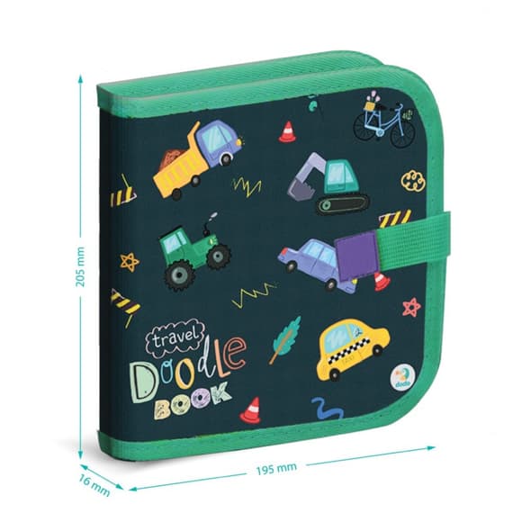 Дорожная книга для рисования "Транспорт" 301046, 6 цветных маркеров