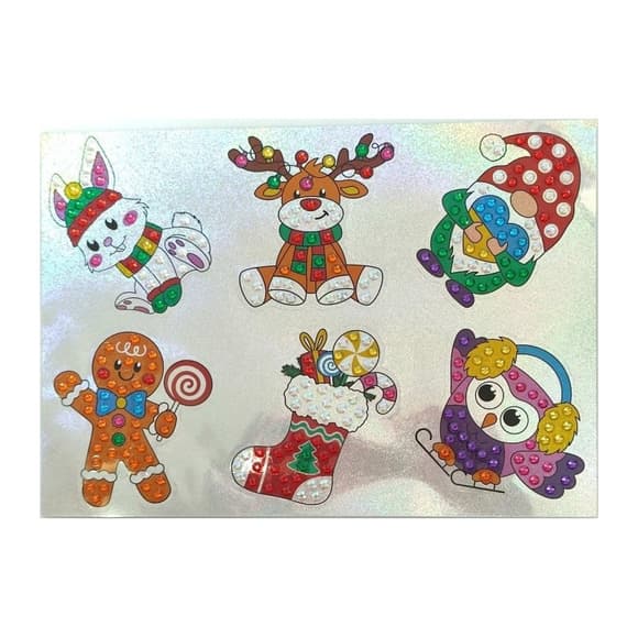 Набор для творчества со стразами "Happy New Year" 187127, 12 наклеек