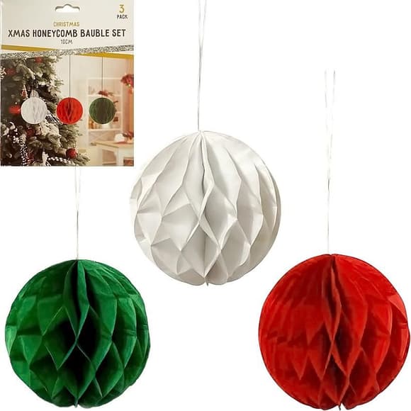 Набор подвесных бумажных новогодних украшений "Янголятко" CG-7, 3 шт