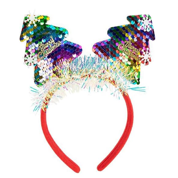 Дитячий новорічний обідок "Ялинка" 2503-SP(Multi) з паєтками