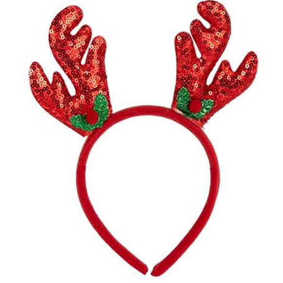 Обідок новорічний "Оленячі ріжки" 2511(Red) 16,5х14,5 см
