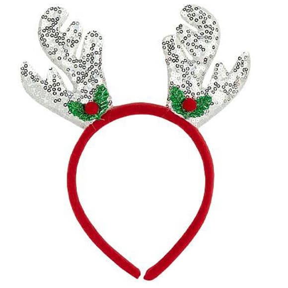 Обідок новоріч ний "Оленячі ріжки" 2511(Silver) 16,5х14,5 см