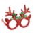 Очки новогодние "Рожки оленя" 2518-SP(Red) размер 13 см