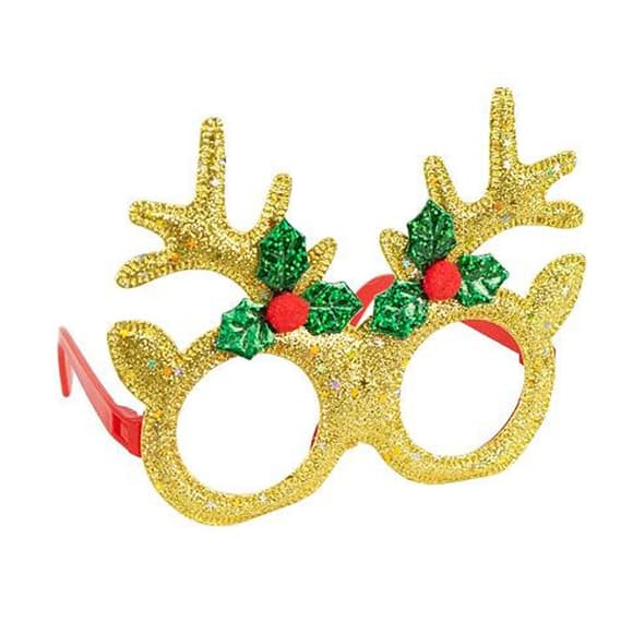 О чки новогодние "Оленьи рожки" 2519-SP(Gold) размер 13 см