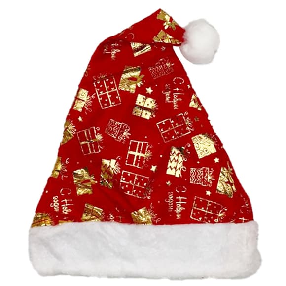 Шап ка новогодняя "Санта-Клауса" 6241-6-3 с игрушками