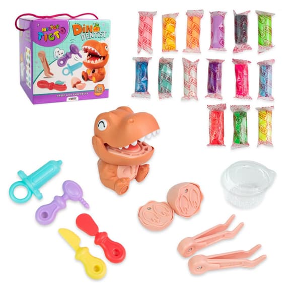 Дитячий набір для творчості "Містер тісто Dino Dentist" 41020, 24 предмети