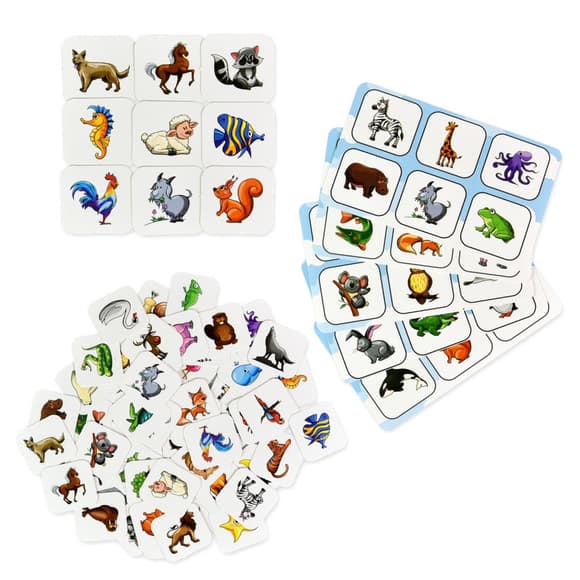 Дитяче лото "Тварини" 30579, 54 фішки, 9 планшеток