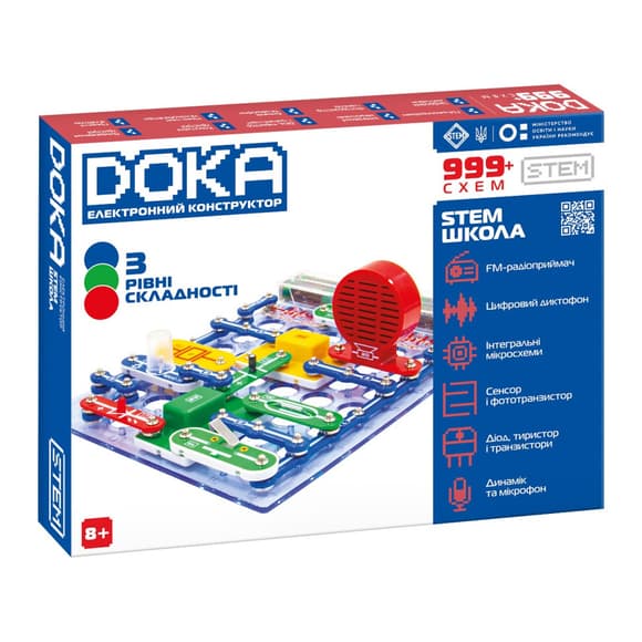 Электронный конструктор "999+ Схема школа" DOKA D70708 звук