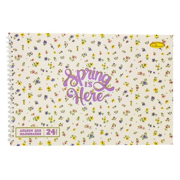 Альбом для рисования A4 АП-0306-6, 24 листа, пружина сбоку