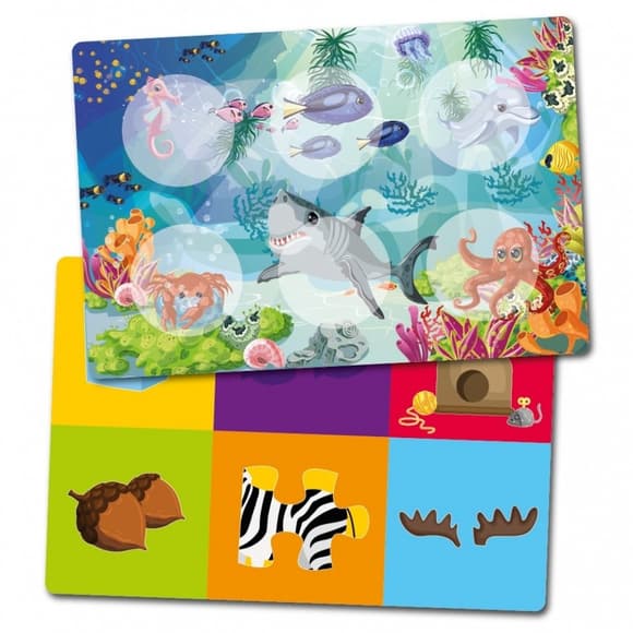 Настольная игра Лото животные+ассоциации 128527, 6 карточек-планшеток