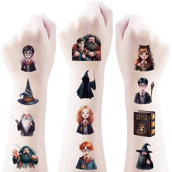 Детские временные татуировки "Гарри Поттер и другие" Potter-mini-tattoo-20, 5х5 см