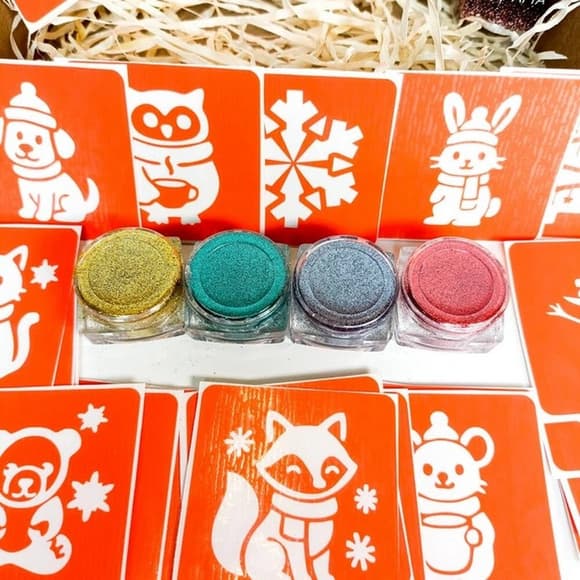 Набор для био-тату "Зима - глиттер" set-winter-glitter