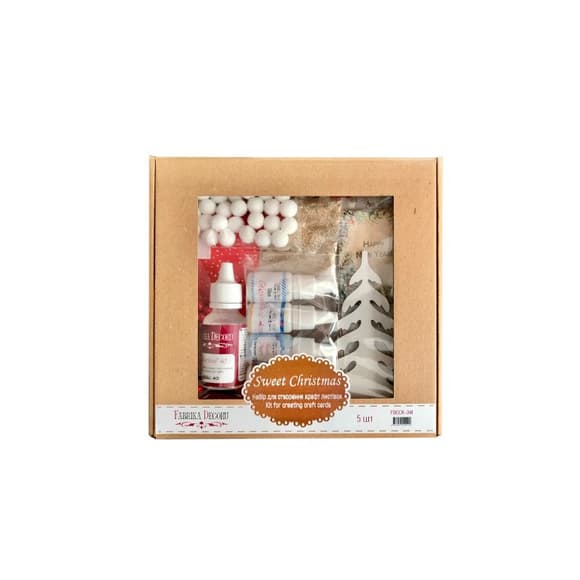 Набір для створення Різдвяних листівок "Sweet Christmas" FDGCK-041, 5 шт