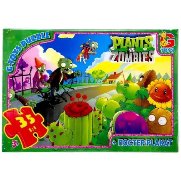 Детский пазл "Растения против Зомби" PVZ01 постер, 35 элементов