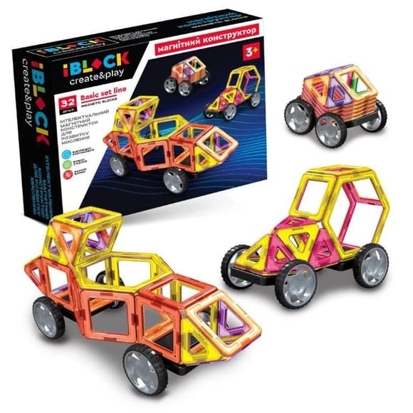 Детский магнитный конструктор PL-923-528, 32 детали