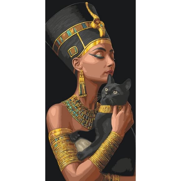 Картина по номерам "Тайна Клеопатры" 10186-AC с металлизированными красками 40х80 см
