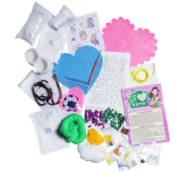 Большой набор для творчества "Я люблю цветы" 10100652, 8 изделий своими руками