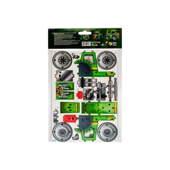Дитячий дерев'яний 3D конструктор "Tурбо трактор" Puz-00960, 71 деталь