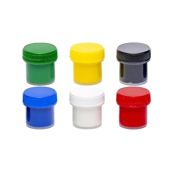 Дитячі гуашеві фарби 7C20601, 6 кольорів по 10 мл