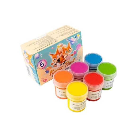 Набор пальчиковых красок 840602, 6 цветов по 40 мл