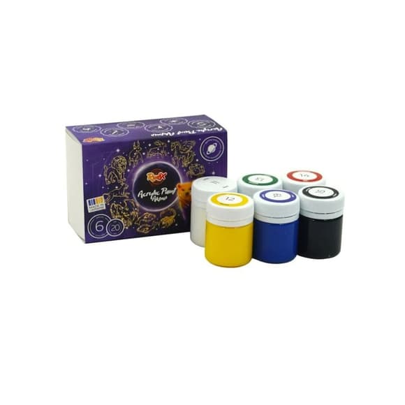 Набор акриловых красок 850601, 6 цветов по 20 мл