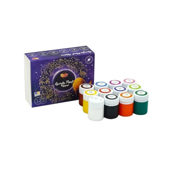 Набір акрилових фарб 851202, 12 кольорів по 20 мл