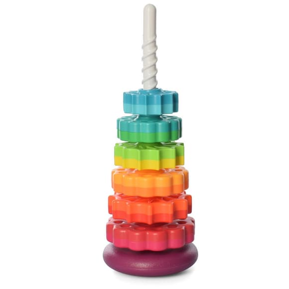 Дитяча розвиваюча іграшка "Пірамідка" 17403 кільця на спіралі 6 штук