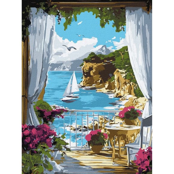 Картина по номерам "Солнечная гавань" ©art_selena_ua KHO2798, 30х40 см