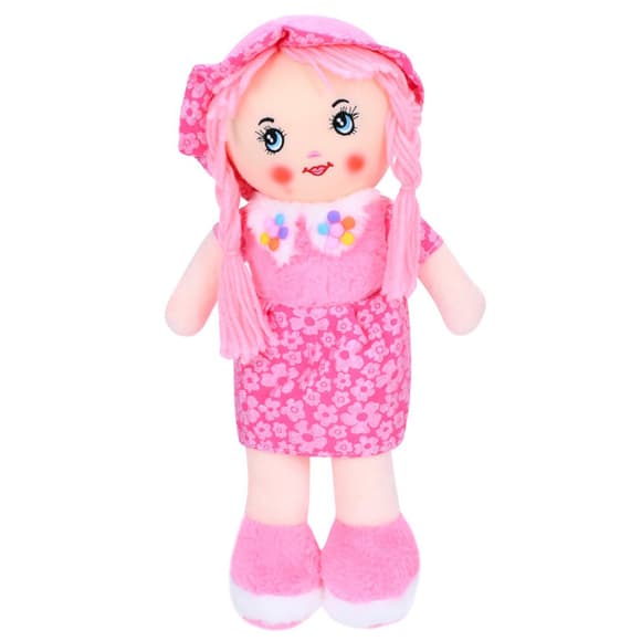 Детская игровая кукл а FG240408152A-1(Pink) 38 см, мягконабивная, петелька