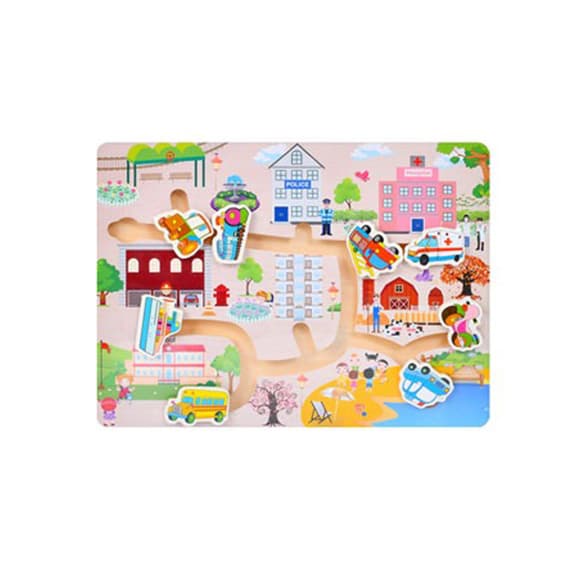 Деревя нная игрушка Лабиринт  MD 0817-1 размер 30х22,5 см