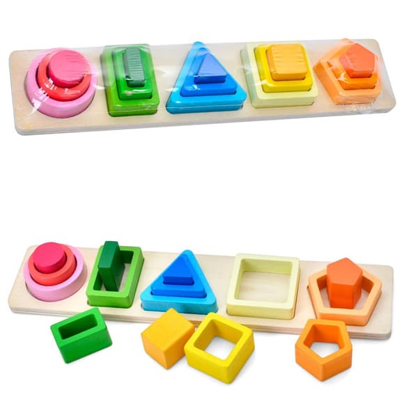 Дер евянная игрушка Геометрика MD 0878, 15 деталей
