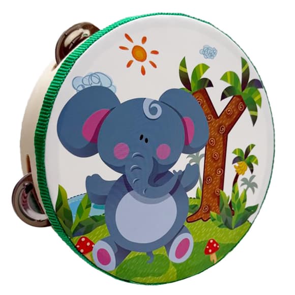 Деревянная игрушка Бубен "Слоник" MD 0367-50 диаметр 15 см