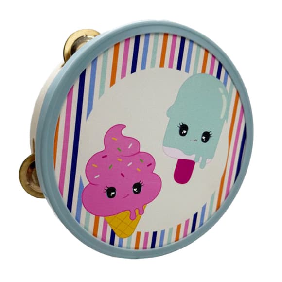 Деревянная игрушка Бубен "Мороженое" MD 0367-48 диаметр 15 см