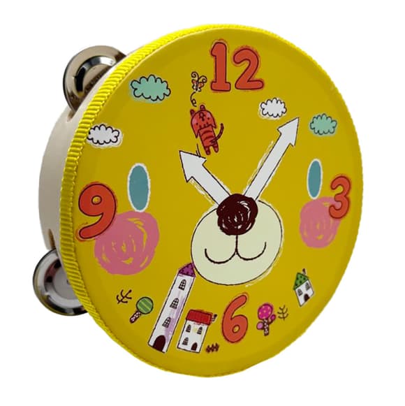 Деревянная игрушка Бубен "Часы" MD 0367-53 диаметр 15 см