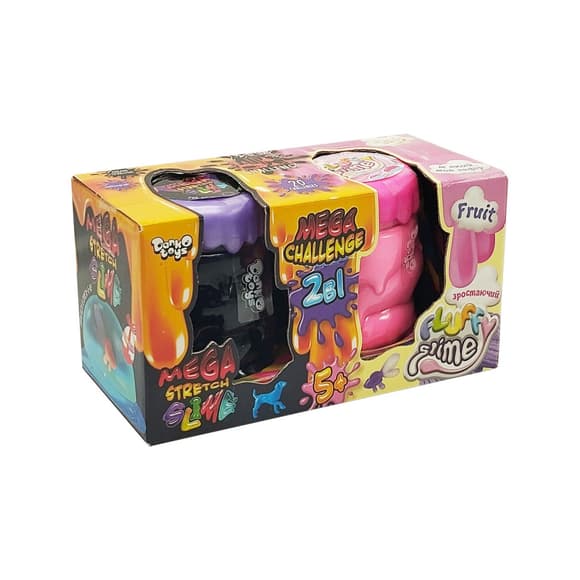Вязкая масса 2 в 1 "Mega Stretch Slime" и "Fluffy Slime" FLS-03-01U