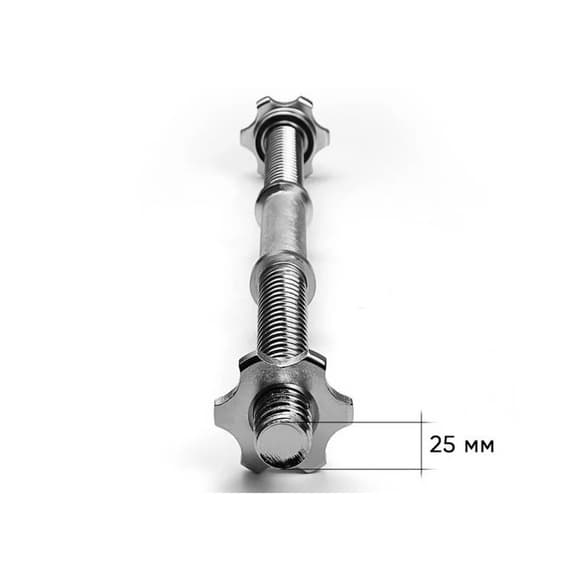 Гантельний гриф EasyFit EF-8047, 50 см, Ø 25 мм, хромований