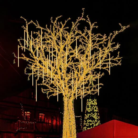 Гирлянда "Метеоритный дождь" Springos CL1214, 3 м 144 LED, теплый белый