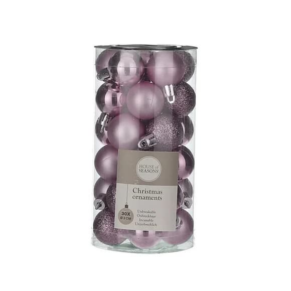 Ялинкові пластикові кульки House of Seasons 8720362101604 30 шт, 3 см