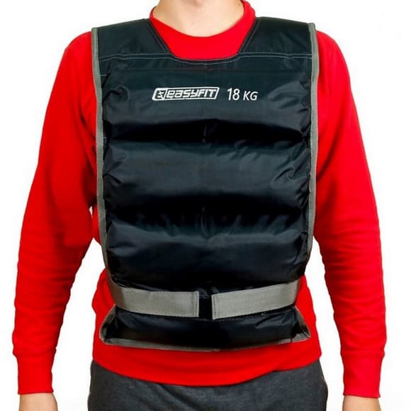 Обважнювальний жилет EasyFit EF-VST-18 чорний, 18 кг