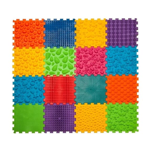 Набір масажних килимків "Мега Мікс" Ортек 10175-OTK 16 елементів, 27x28 см