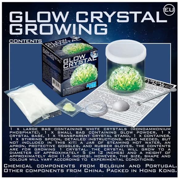Набір для вирощування кристалів 4M 00-03918/EU серія Crystal Growing, світяться