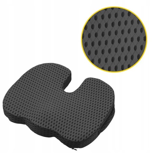 Ортопедическая подушка для сидения 4FIZJO 4FJ0613, 35x45x7 см, Black