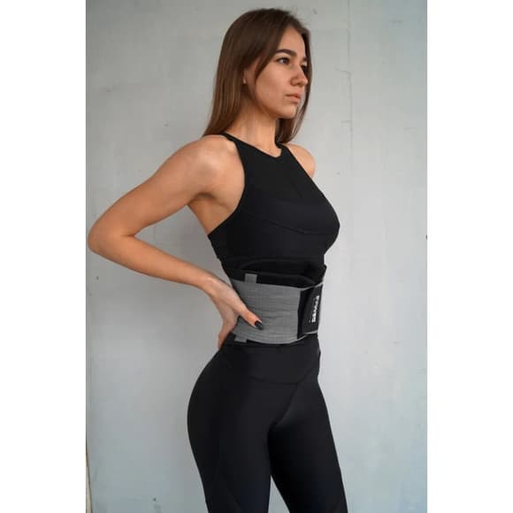 Пояс-корсет для поддержки спины "Waist Shaper" Power System 6031GR-3 Grey, S/M